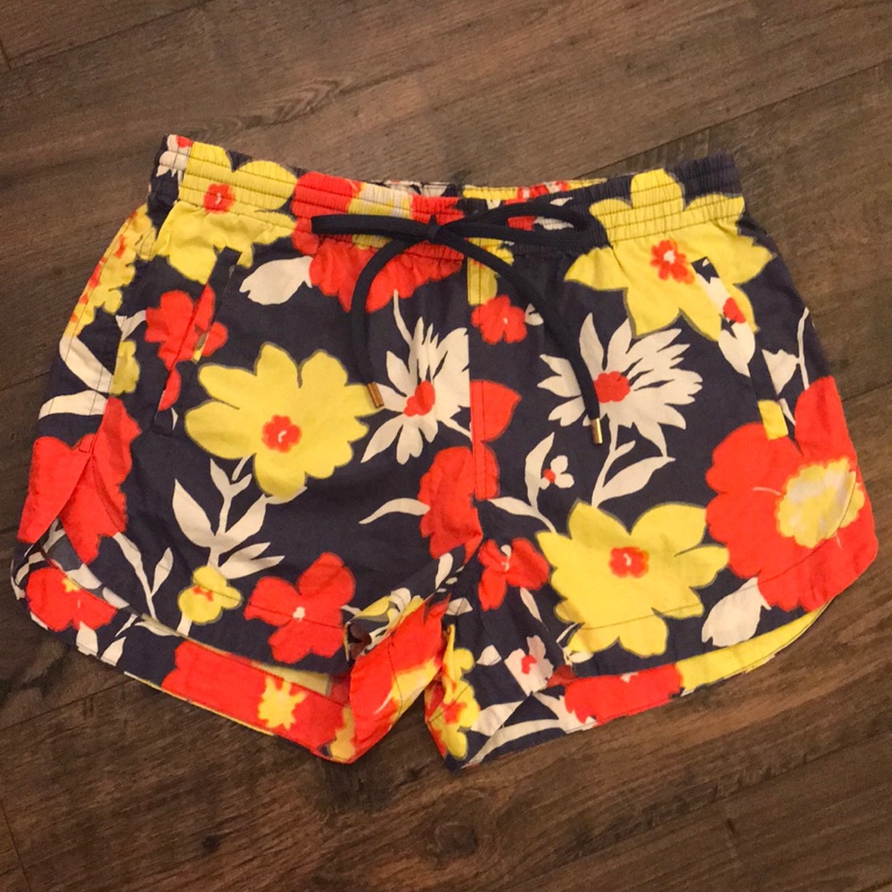 J. Crew Elastic Waist Tie Flower Shorts. Size XS